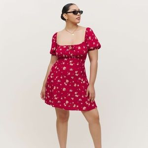 NWT Reformation Corbin Mini Dress in Cassia Red